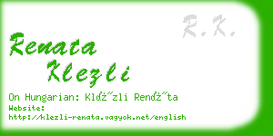 renata klezli business card